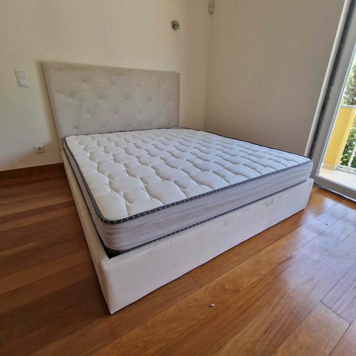 Camas de Casal Estofadas de Luxo 199€ Disp. em Várias Cores! 190x140m!