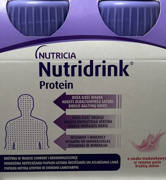 6x4x125 ml Nutridrink Protein o smaku truskawkowym