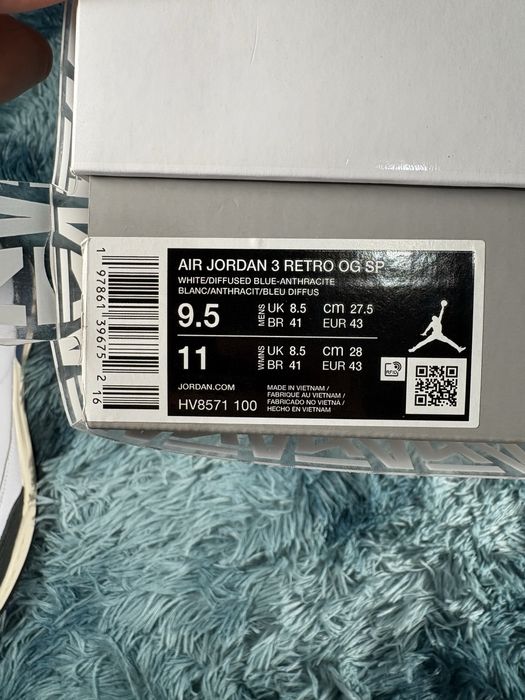 Jordan 3 Retro OG A Ma Maniere Difussed Blue