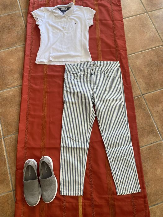 Conjunto Polo, Calças e calçado