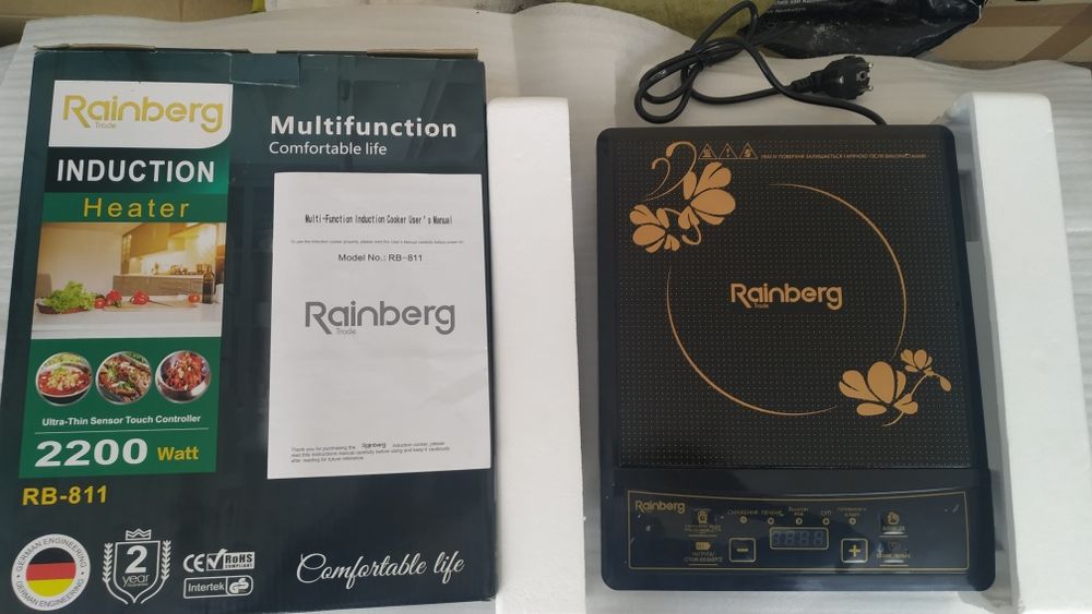 Індукційна кухонна плита Рейнберг на   2200 W.