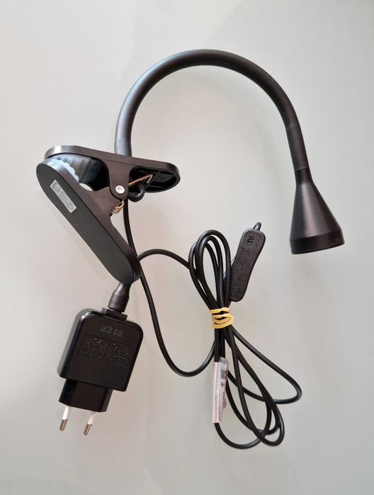Lampa / reflektor z klamrą LED, czarny IKEA NÄVLINGE