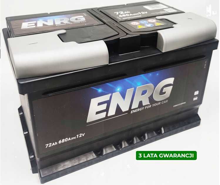 Akumulator ENRG 72AH 680A P+ 3 LATA GWARANCJI ! Radom - wysyłka FREE