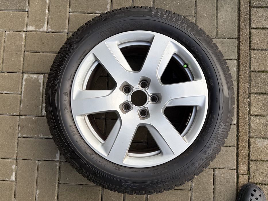Felgi aluminiowe 17 cali oryginalne Audi, opony 225/55/17