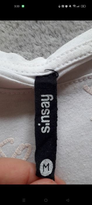 Biała koszulka z nadrukiem Sinsay M