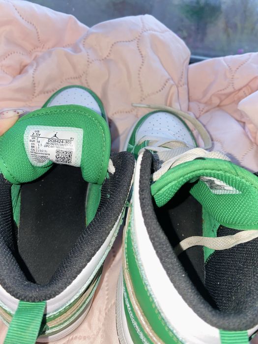 Nike Air Jordan 1 Mid Green White, 34 розмір