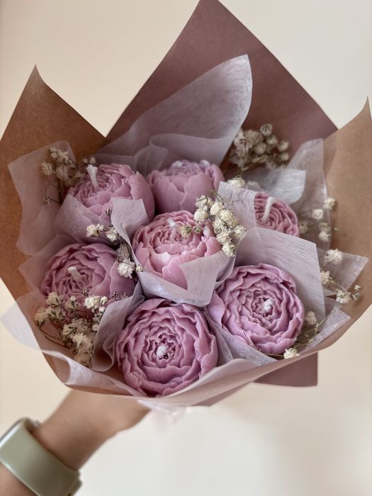 Świece sojowe kwiaty