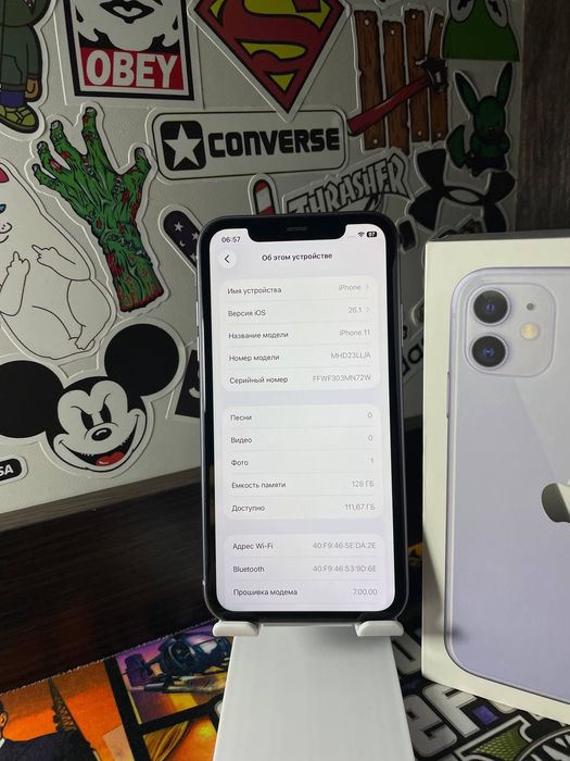 iPhonе 11 128gb АКБ 100% Purple фиолетовый в отличном состоянии айфон
