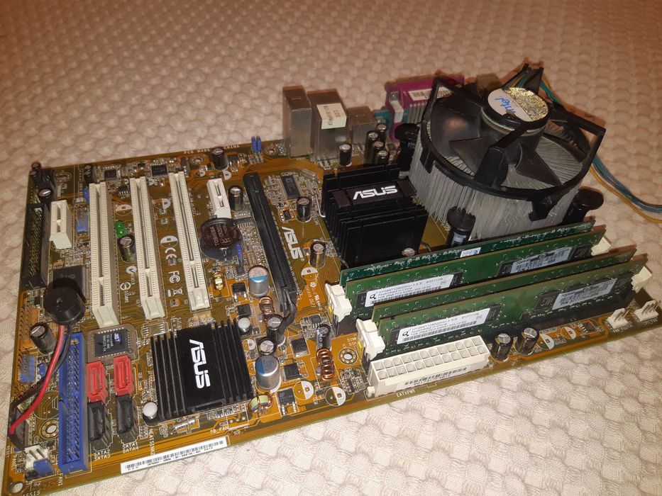 Компл. мат.плата Asus P5LD2 SE + Pentium 4 D 915 2.8GHz,OЗУ 4Gb,кулер.