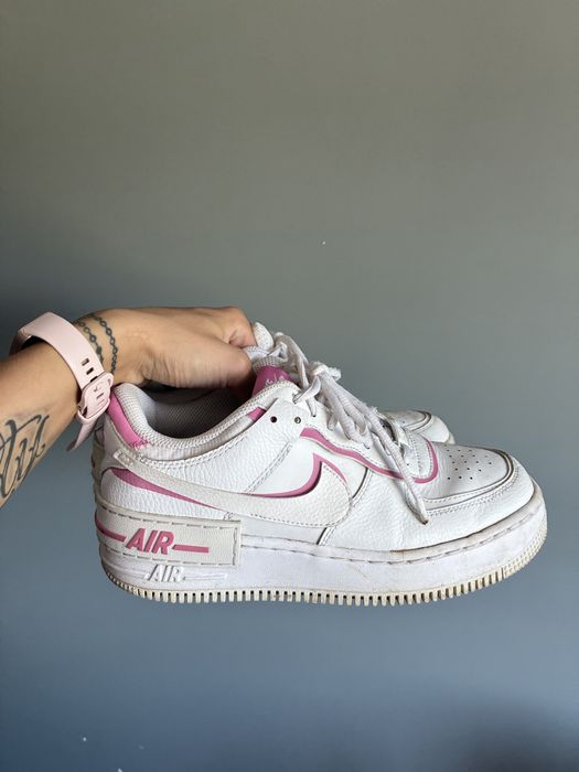 Buty nike bialo rozowe