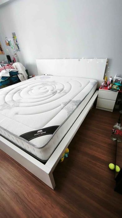 Cama Ikea + Colchão King Size 180x200