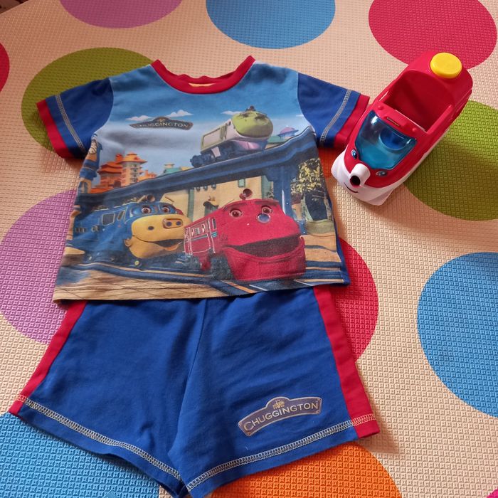 Piżamka dla chłopca 86/92 Stacyjkowo