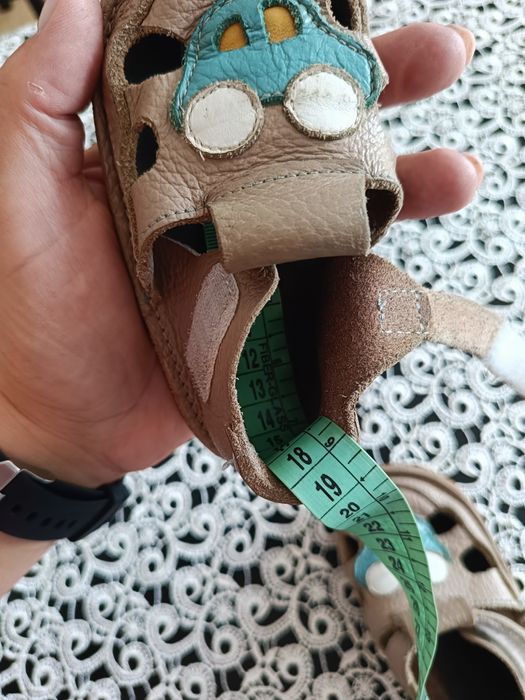 Skórzane  sandałki kapcie Tikki