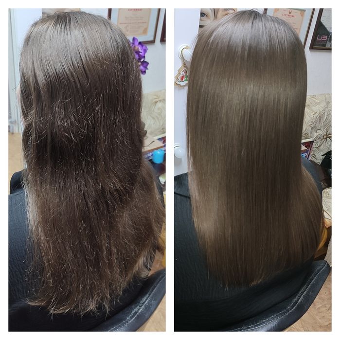 Кератинове вирівнювання, амінокислотне лікування волосся