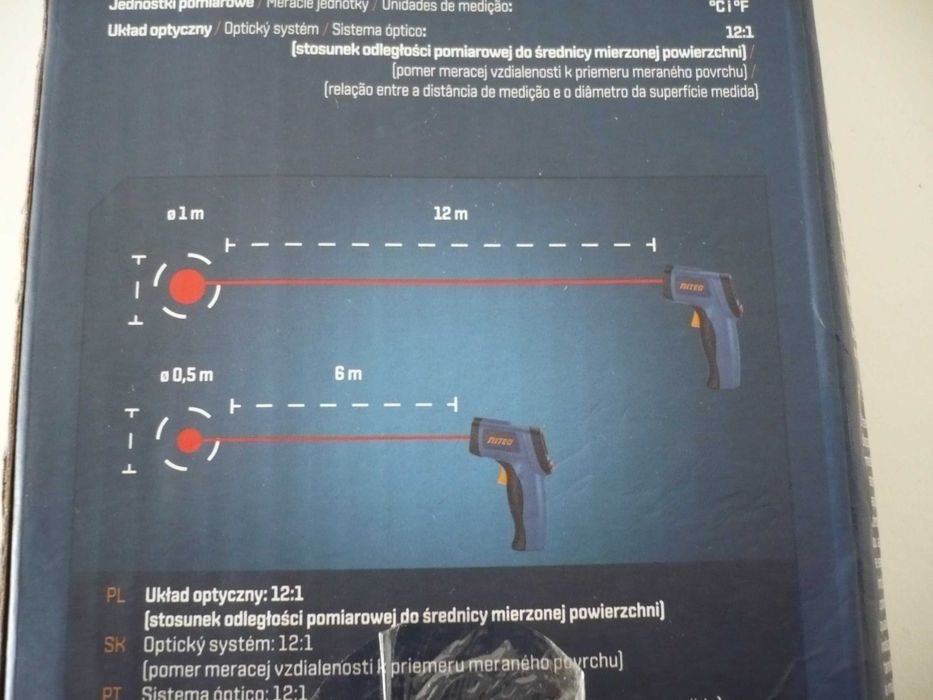 termometr bezdotykowy bezkontaktowy -50 - +380 ztopni
