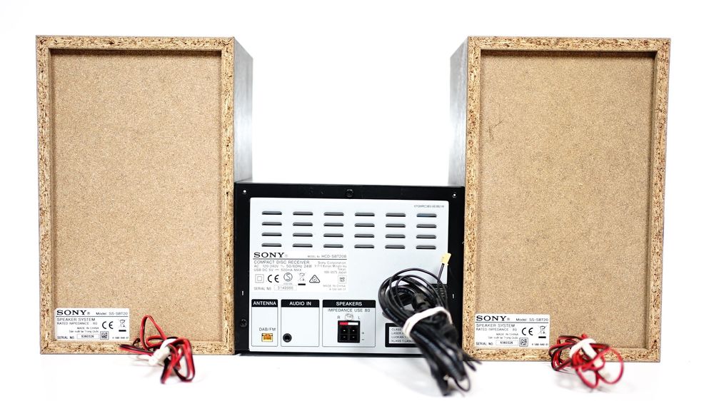 Mini wieża Hi-Fi SONY CMT-SBT20B Bluetooth Mp3 WMA USB CD CD-MP3 AUX