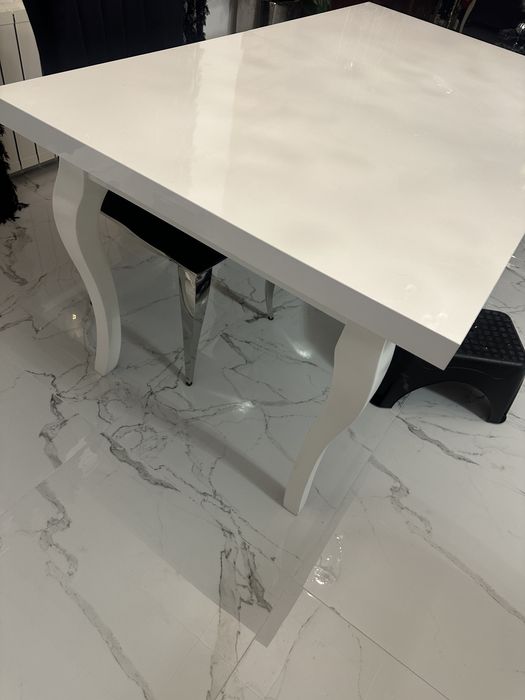 Stół biały połysk glamour