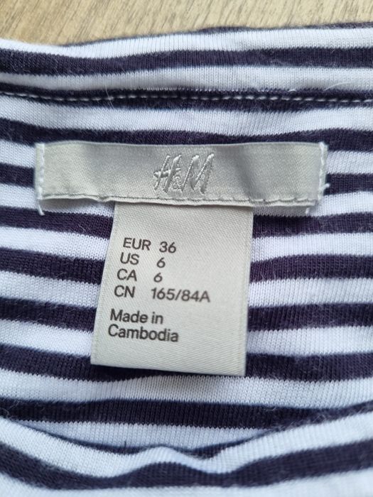 H&M sukienka czarno biała S
