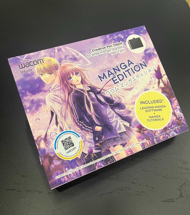 Графічний планшет Wacom Intuos S Bluetooth Black Manga (CTL-4100WLK-M)