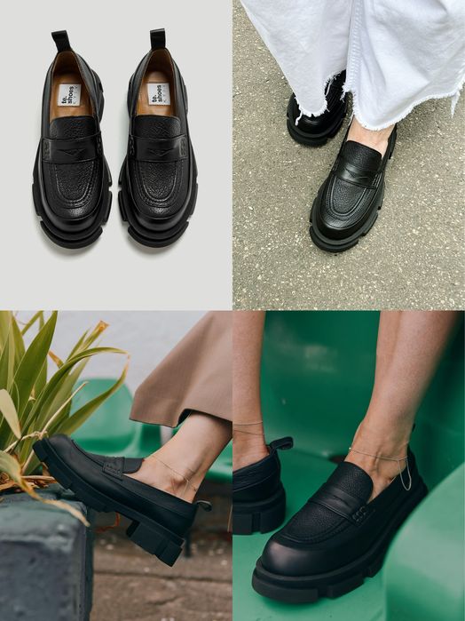 Шкіряні масивні, але зручні лофери te.shoes
