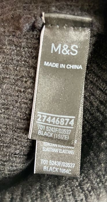 Czapka zimowa czarna M&S Marks & Spencer
