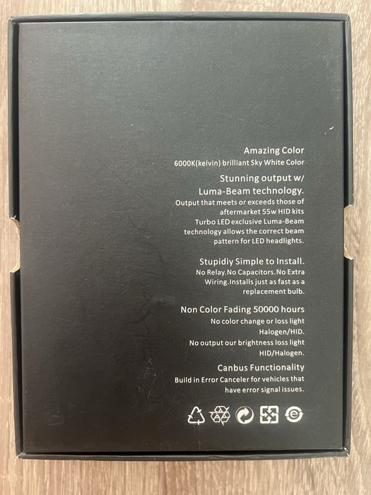 Новые LED лампы V16 Turbo H7 30W EMC – с активным охлаждением