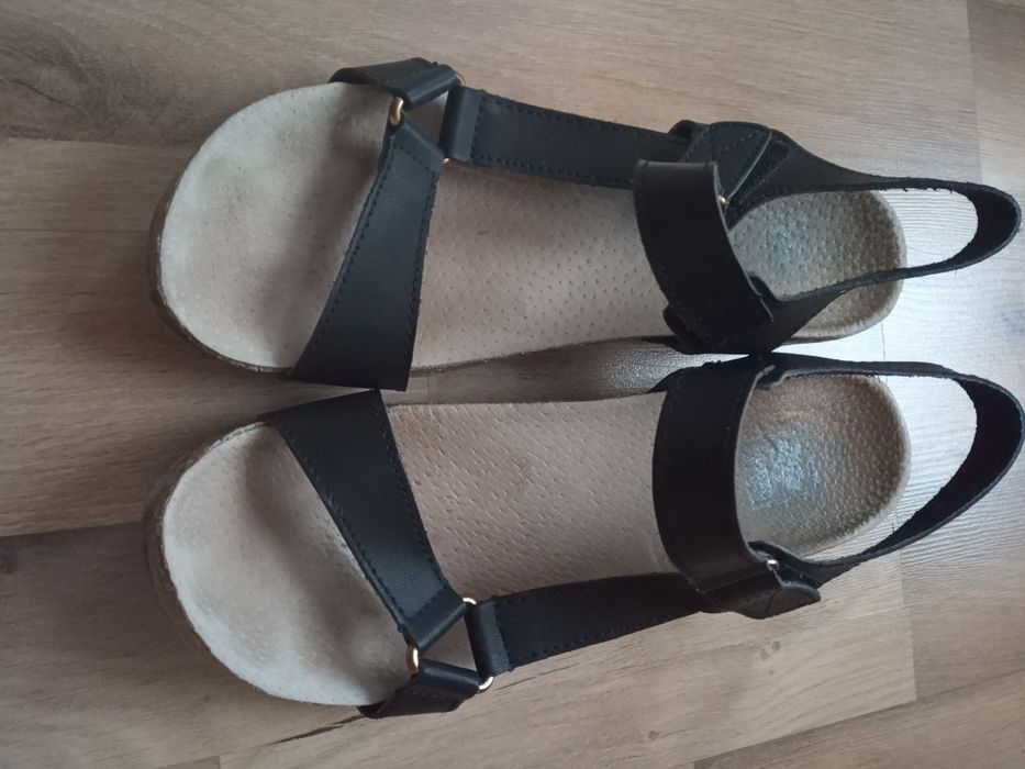 Czarne sandały 41