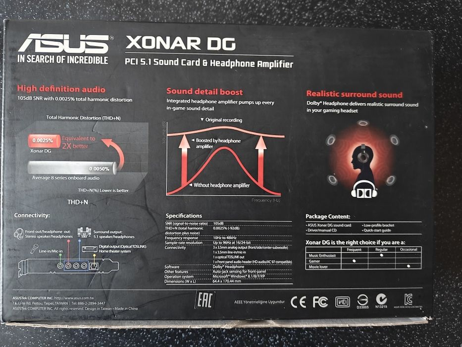 Karta dźwiękowa ASUS Xonar DG