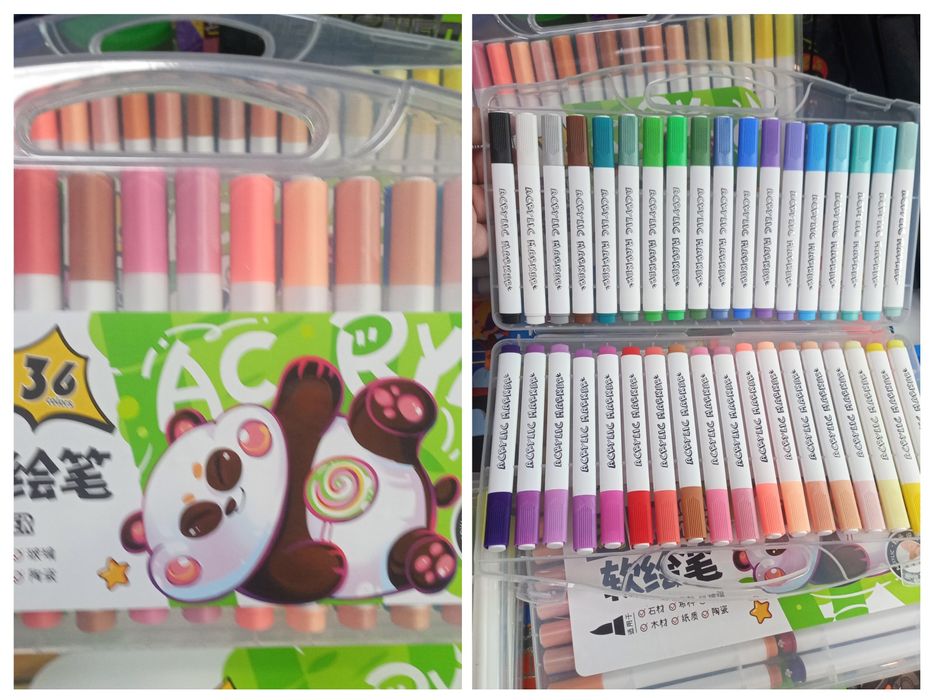 Високоякісні суперові акрилові маркери - пензлики 18/24/36/48/60 кол.