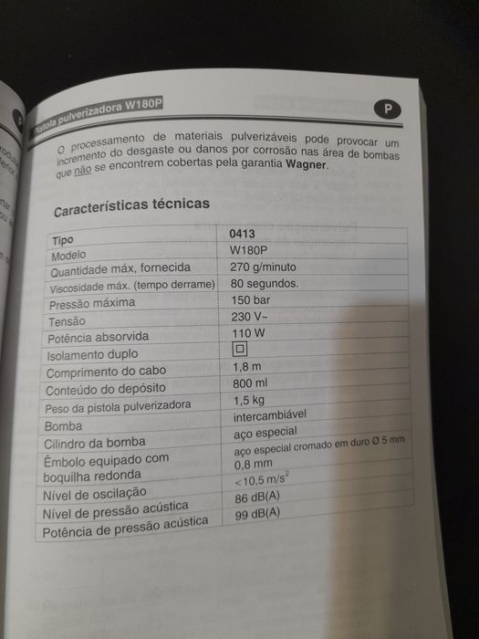 Pistola de pintura Wagner w 180 p