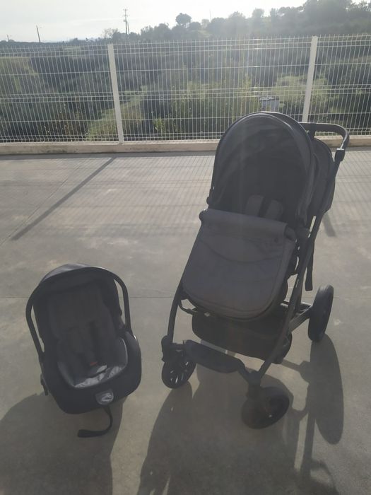 Conjunto carrinho/alcofa + ovo/cadeira de transporte