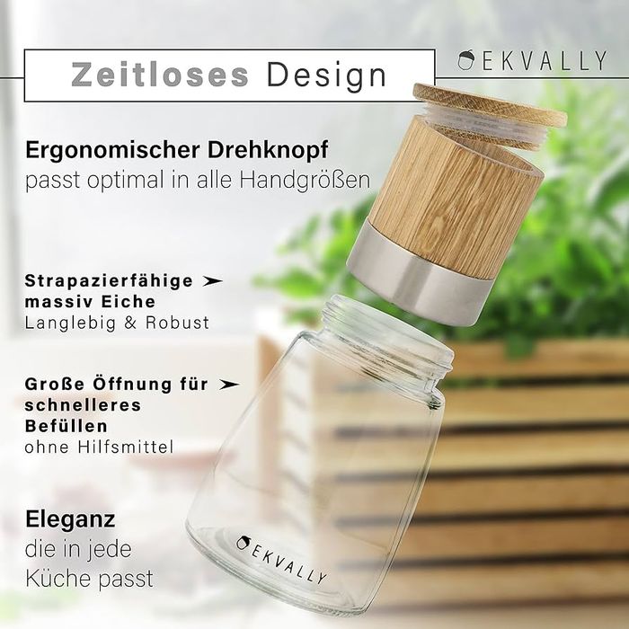 Zestaw Młynków do Soli i Pieprzu z Regulowanym Ceramicznym Młynkiem