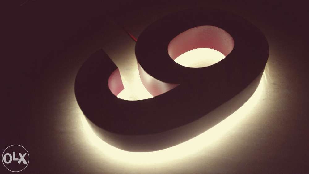 Números residenciais de Inox - Nr. 9 em 3D para Portas ou Entradas