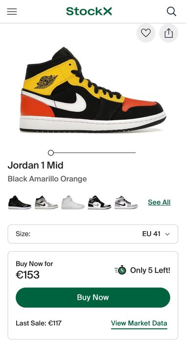 Air jordan 1 amarillo orange black