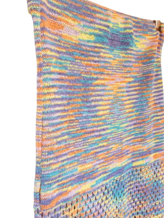 Letni komplet dzianinowy – top i spódnica, rozmiar M