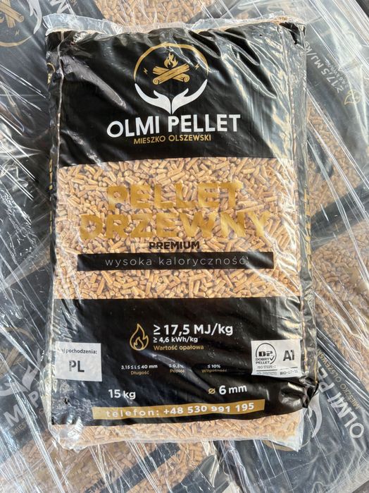 Pellet PRODUCENT "OLMI CZARNY" - Certyfikat "Dobry Pellet" - Pelet 6mm