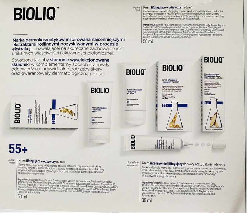 Bioliq zestaw trzech kosmetyków 55+