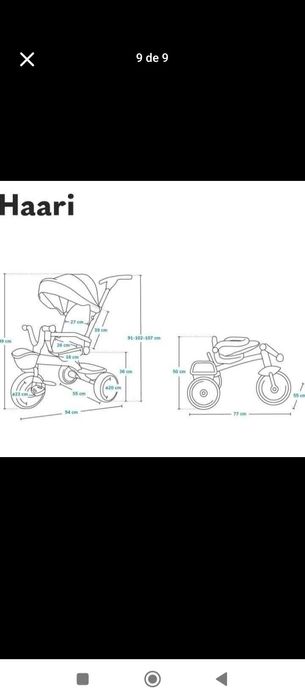 Carrinho de bebê que vira triciclo