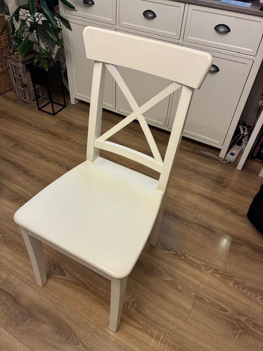 Krzesła Ikea Ingolf białe drewniane 6 sztuk