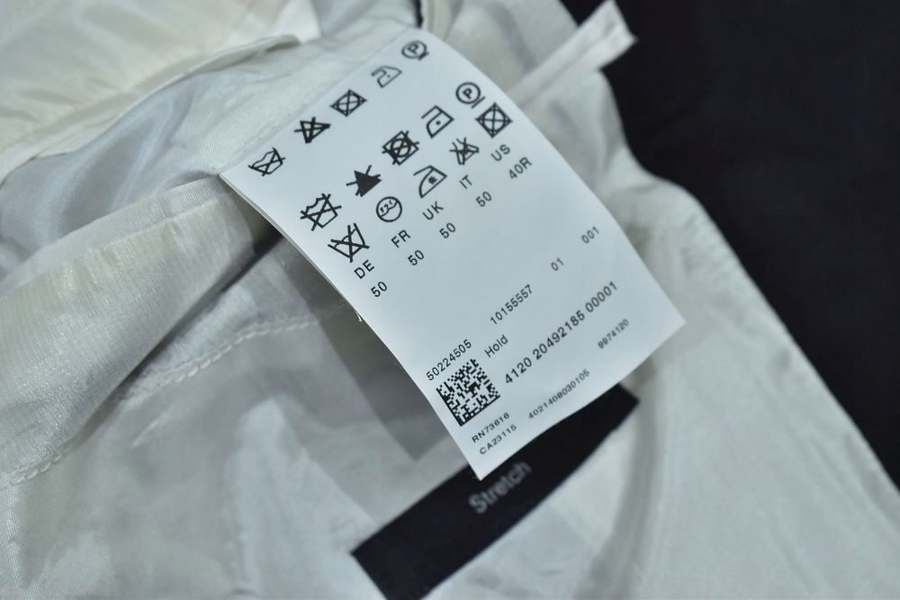 Marynarka Męska Hugo Boss Stretch Czarna Bawełniana 50