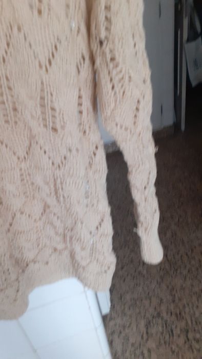 Camisola em croché  creme
