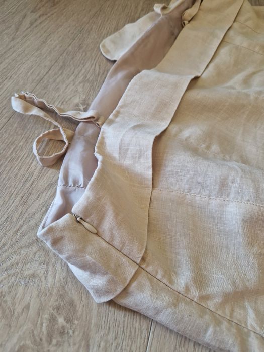 Bluzka koszulka letnia elegancka len XL