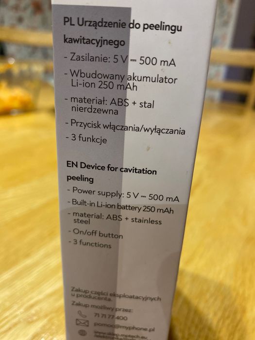 Urządzenie do peelingu kawitacyjnego