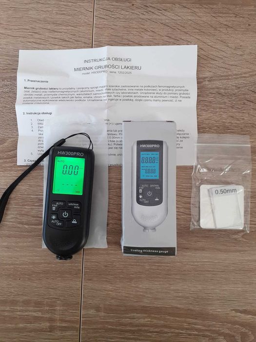 Miernik grubości lakieru tester czujnik LCD 2000um ALUMINIUM STALI