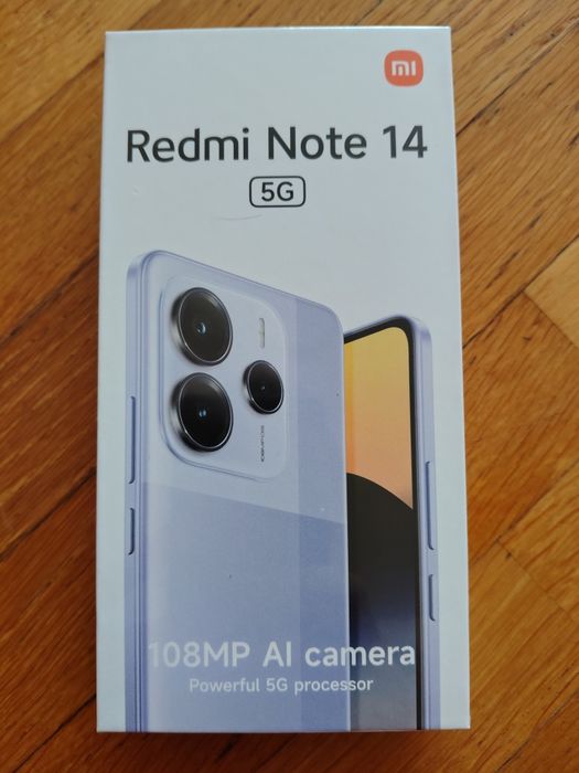 Redmi Note 14 5G Global Version 8/256 GB (NFC, 6,7", 120 Гц, MTK 7025, 108 Мп) Midnight Black/Lavender Purple
