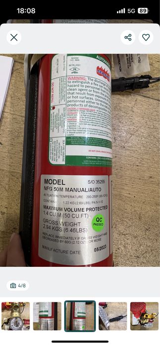 Extintor Sea-Fire NFG - NOVO