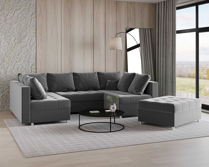 Duży narożnik funkcja spania PRINCE sofa od producenta SZYBKA DOSTAWA!