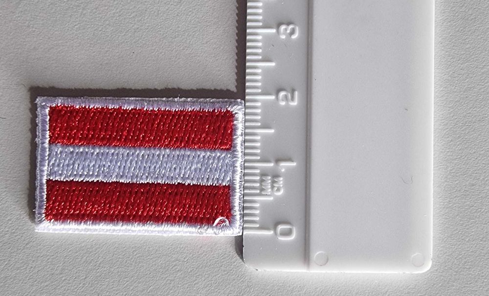 Patch Remendo bandeira Áustria IRON ON - Tam. Pequeno Portes incluídos