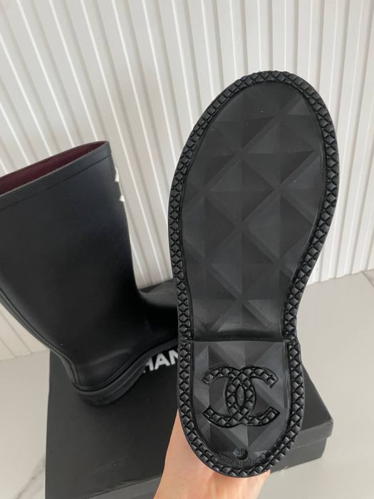 Чоботи 37-40 в наявності Chanel сапоги гумаки Шанель сапожки резиновые