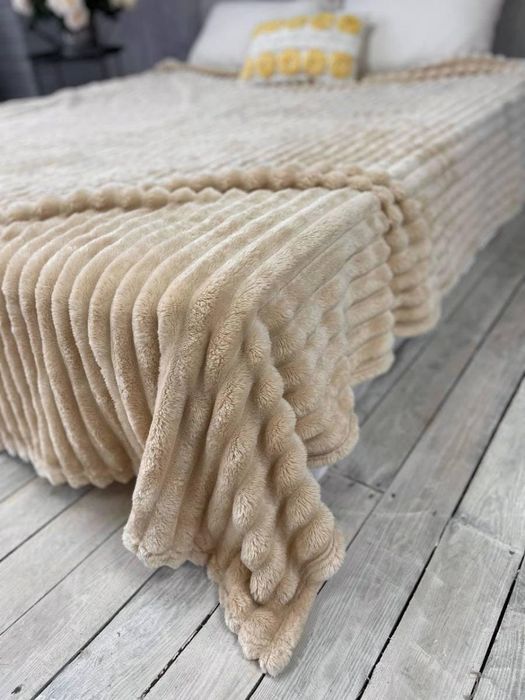 Плед шарпей королевский теплое покрывало полоска велюр євро